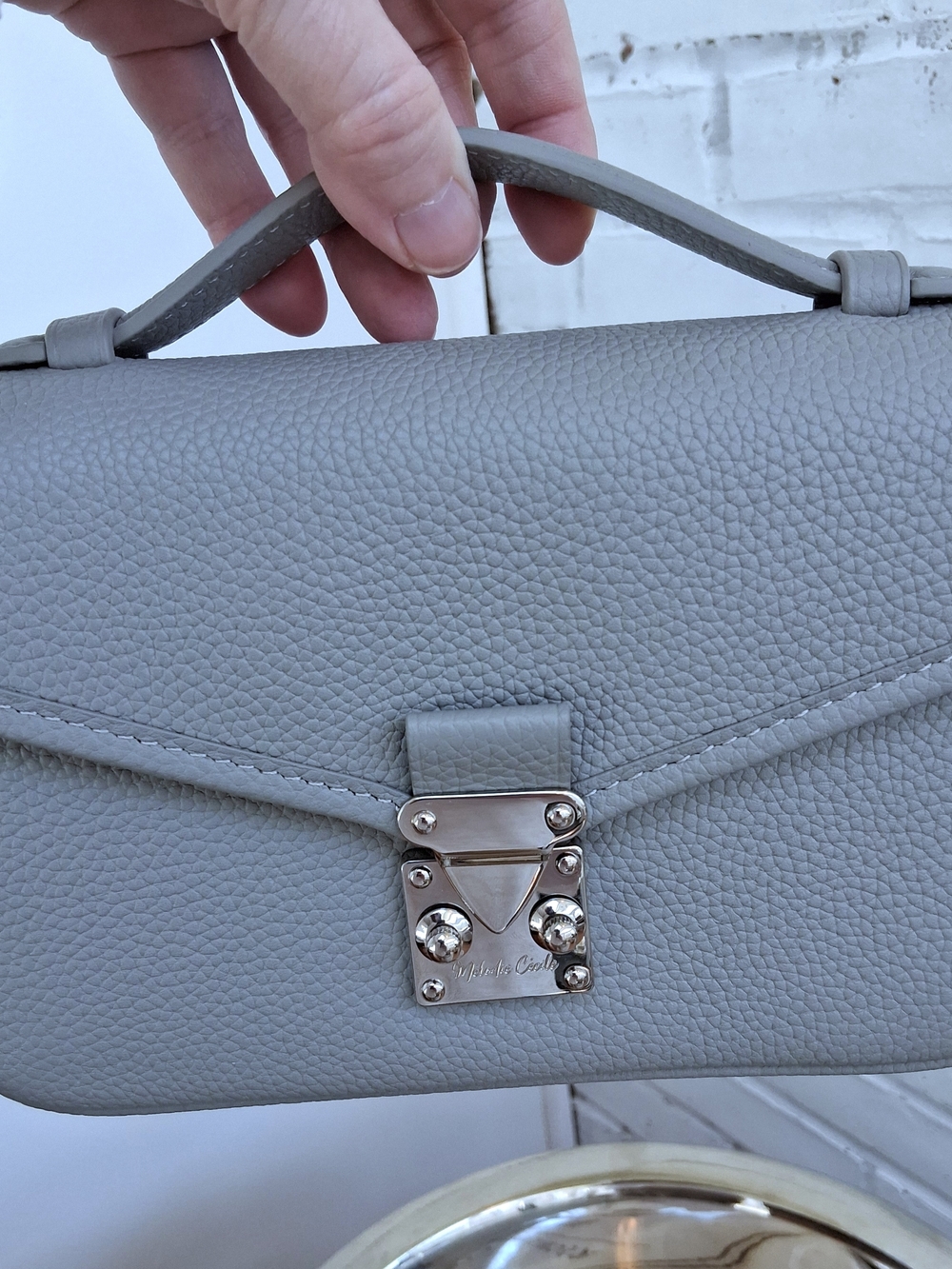 PETIT PARIS 15 - Crossbody bag - Pearl Grey / Silver Hardwar DUYP Melodie Cecile
